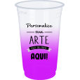 Copo Descartável Jateado Roxo, 500 ml.