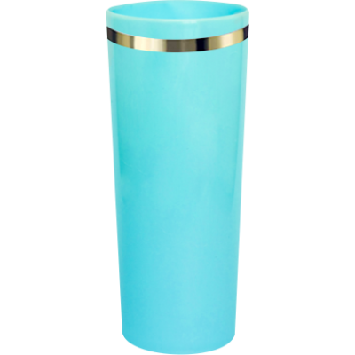 Copo Long Drink Azul Tiffany com Borda 