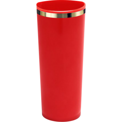 Copo Long Drink Vermelho com Borda