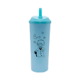 Copo Long Drink Pequeno Príncipe com Tampa e Canudo Azul Tiffany