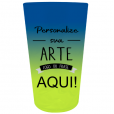 Copo Mega Twister Bicolor Azul Royal x Amarelo Fluor 700 ml