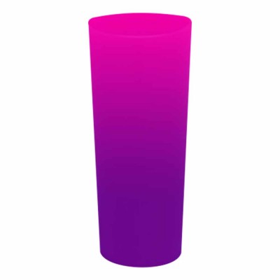 Copo Long Drink Jateado Bicolor Rosa x Roxo, 350 ml