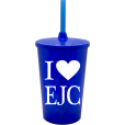 Copo Twister 500 ml EJC com Tampa e Canudo Azul Royal