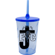 Copo Twister 500 ml EJC 2 com Tampa e Canudo Azul Translucido