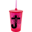 Copo Twister 500 ml EJC 2 com Tampa e Canudo Rosa Neon