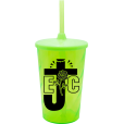 Copo Twister 500 ml EJC 2 com Tampa e Canudo Verde Neon