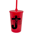 Copo Twister 500 ml EJC 2 com Tampa e Canudo Vermelho