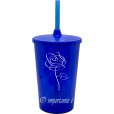 Copo Twister 500 ml O Importante e a Rosa 2 com Tampa e Canudo Azul Royal