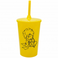 Copo Twister 500 ml Pequeno Príncipe 2 com Tampa e Canudo Amarelo