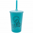 Copo Twister 500 ml Pequeno Príncipe 2 com Tampa e Canudo Azul Tiffany