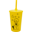 Copo Twister 500 ml Pequeno Príncipe com Tampa e Canudo Amarelo