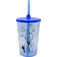 Copo Twister 500 ml Pequeno Príncipe com Tampa e Canudo Azul Royal Translucido