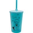 Copo Twister 500 ml Pequeno Príncipe com Tampa e Canudo Azul Tiffany