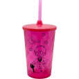 Copo Twister 500 ml Pequeno Príncipe com Tampa e Canudo Rosa Translucido