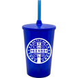 Copo Twister 500 ml São Bento com Tampa e Canudo Azul Royal