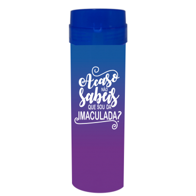 Coqueteleira Acaso não sabeis Bicolor Azul Royal x Roxo Fluor 480ml