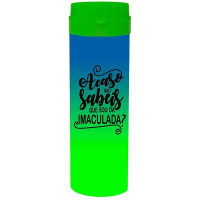 Coqueteleira Acaso não sabeis Bicolor Azul Royal x Verde Fluor 480ml