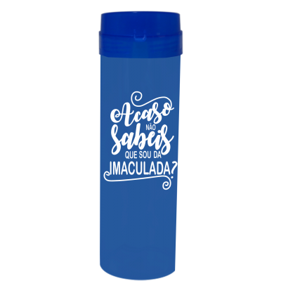 Coqueteleira Acaso não sabeis Jateado Fosco Azul Royal 480ml