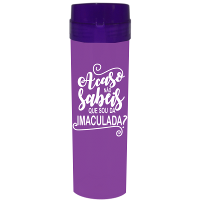 Coqueteleira Acaso não sabeis Jateado Fosco Roxo Fluor 480ml