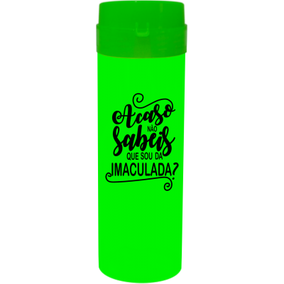 Coqueteleira Acaso não sabeis Jateado Fosco Verde Fluor 480ml