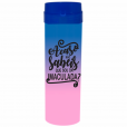 Coqueteleira Acaso não sabeis Bicolor Azul x Rosa Bebê 480ml