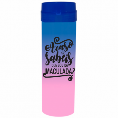 Coqueteleira Acaso não sabeis Bicolor Azul x Rosa Bebê 480ml