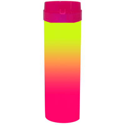 Coqueteleira Bicolor Amarelo Fluor x Laranja Fluor 480ml