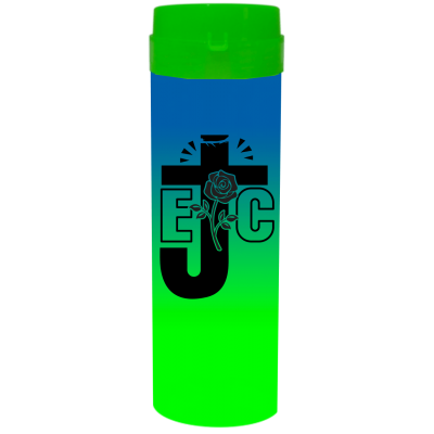 Coqueteleira EJC Bicolor Azul Royal x Verde Fluor 480ml