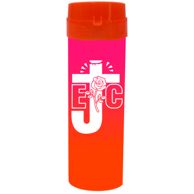 Coqueteleira EJC Bicolor Rosa Fluor x Laranja Fluor 480ml