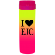 Coqueteleira I Love EJC Bicolor Amarelo Fluor x Rosa Fluor 480ml