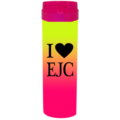 Coqueteleira I Love EJC Bicolor Amarelo Fluor x Rosa Fluor 480ml