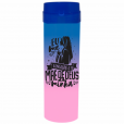 Coqueteleira Mãe de Deus Jateado Bicolor Azul x Rosa Bebê 480ml