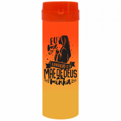 Coqueteleira Mãe de Deus Jateado Bicolor Laranja x Amarelo 480ml