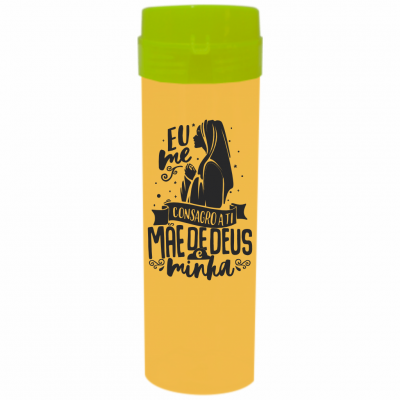 Coqueteleira Mãe de Deus Jateado Fosco Amarelo Ouro 480ml