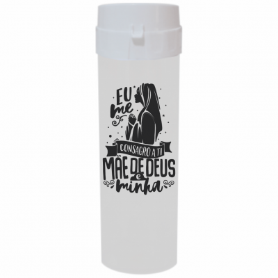 Coqueteleira Mãe de Deus Jateado Fosco Branco 480ml