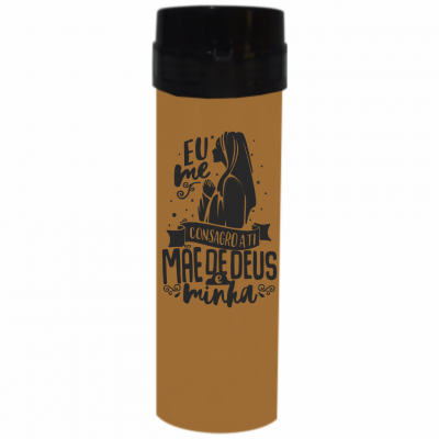 Coqueteleira Mãe de Deus Jateado Fosco Dourado 480ml