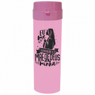 Coqueteleira Mãe de Deus Jateado Fosco Rosa Bebê 480ml