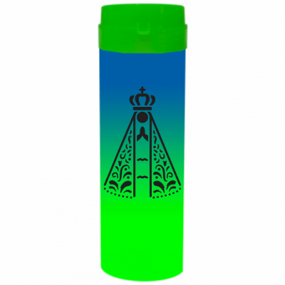 Coqueteleira Nossa Senhora Jateado Bicolor Azul x Verde 480ml