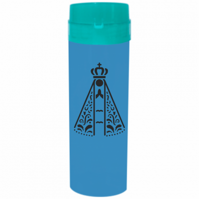 Coqueteleira Nossa Senhora Jateado Fosco Azul Bebê 480ml