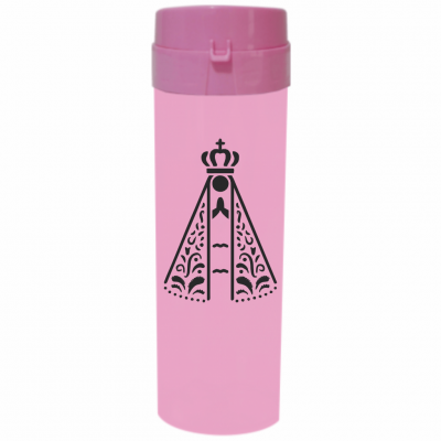 Coqueteleira Nossa Senhora Jateado Fosco Rosa Bebê 480ml