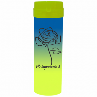 Coqueteleira O Importante e a Rosa Bicolor Azul x Amarelo 480ml