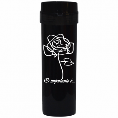 Coqueteleira O Importante e a Rosa Comum Preto 480ml