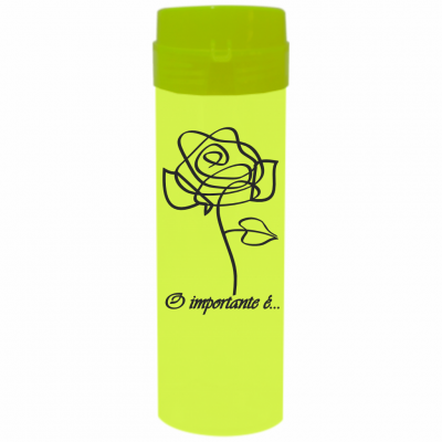 Coqueteleira O Importante e a Rosa Jateado Fosco Amarelo  480ml