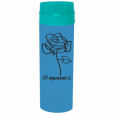 Coqueteleira O Importante e a Rosa Jateado Fosco Azul Bebê 480ml