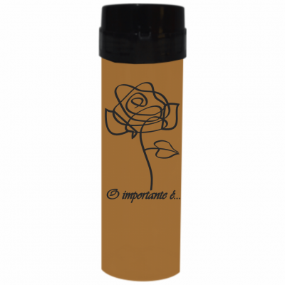 Coqueteleira O Importante e a Rosa Jateado Fosco Dourado 480ml