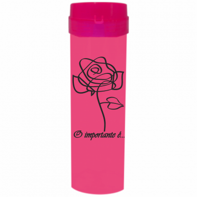 Coqueteleira O Importante e a Rosa Jateado Fosco Rosa 480ml