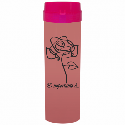 Coqueteleira O Importante e a Rosa Jateado Fosco Rosê 480ml