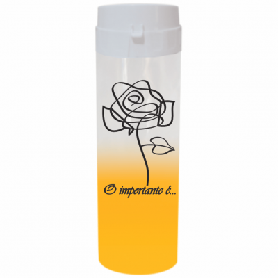 Coqueteleira O Importante e a Rosa Jateado Amarelo Ouro 480ml