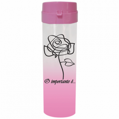 Coqueteleira O Importante e a Rosa Jateado Rosa 480ml