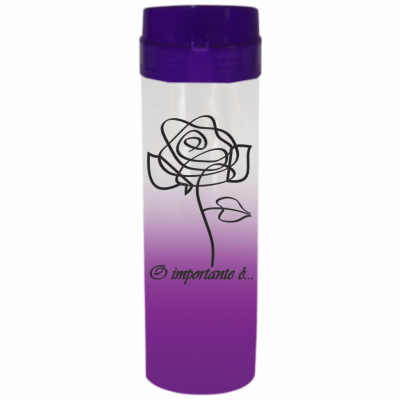 Coqueteleira O Importante e a Rosa Jateado Roxo 480ml